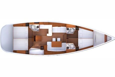 Yacht Charter Dubrovnik Jeanneau 53 Layout