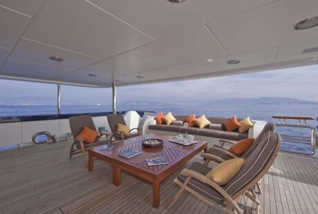 Deja Too Luxury Yacht Main Deck Aft Seatting