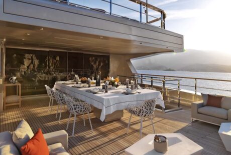 Giraud Luxury Charter Yacht Al Fresco Dining Table