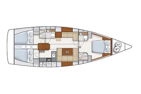 Yacht Charter Croatia Hanse 445 Layout2