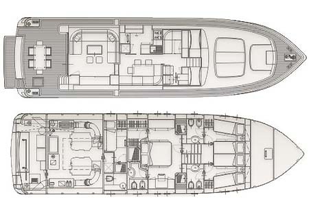 Yacht Charter Greece San Lorenzo 62 Layout