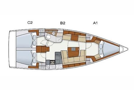 Yacht Charter Croatia Hanse 415 Layout