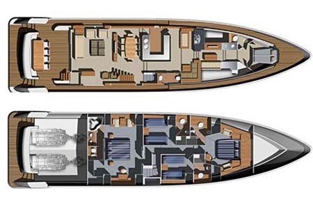 Yacht Chater Greece Aicon 85 Layout