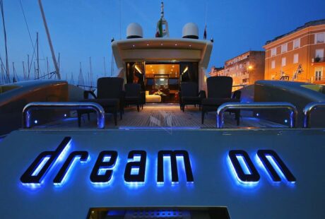 Dream On Tecnomar Velvet 90 Aft Deck View Night
