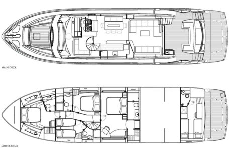 Sunseeker Yacht 75 Layout