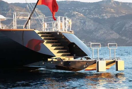 Luxury Sailing Yacht Perini Navi 56m Swimming Platform